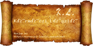 Körmöczi László névjegykártya
